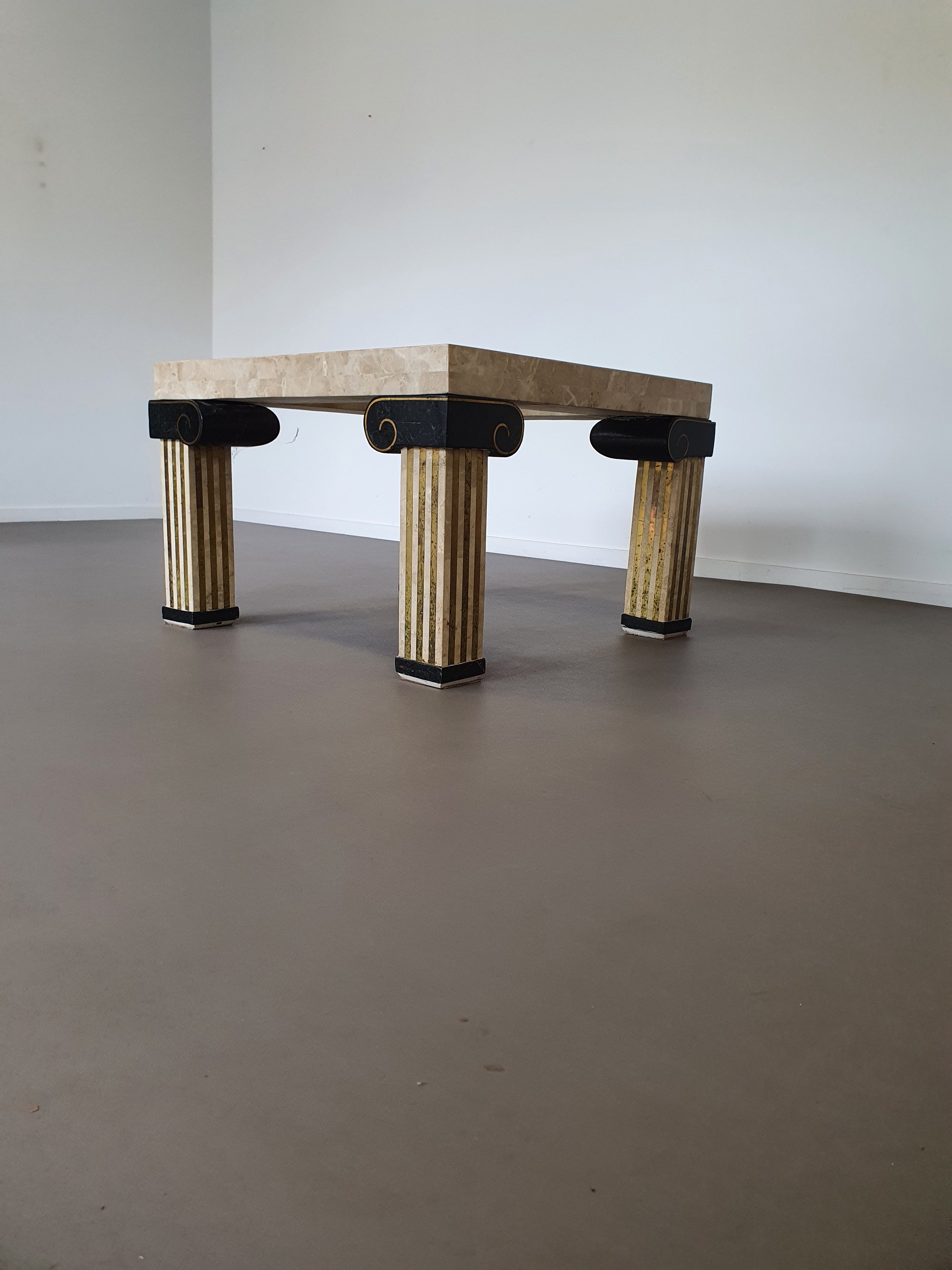 Maitland Smith Tesselated salontafel, VS, jaren 80 73 x 73 x 47 cm