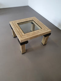 Maitland Smith Tesselated salontafel, VS, jaren 80 73 x 73 x 47 cm