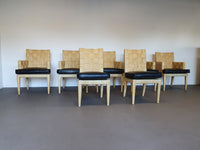 Donghia Block Island chairs with original leather seats by John Hutton