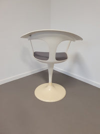 2 x Lusch Tulip Chair, rare, 1972, white design, vintage Colani design