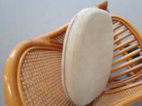 4 x Rotan / Webbing eetkamerstoelen jaren 80 in prachtige staat