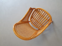 4 x Rotan / Webbing eetkamerstoelen jaren 80 in prachtige staat