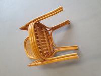 4 x Rotan / Webbing eetkamerstoelen jaren 80 in prachtige staat