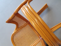 4 x Rotan / Webbing eetkamerstoelen jaren 80 in prachtige staat