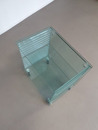 Onda-serie glazen mediakast van Ron Arad voor Fiam, Italië, 1980