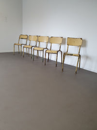 Old stacking school chairs 1950s