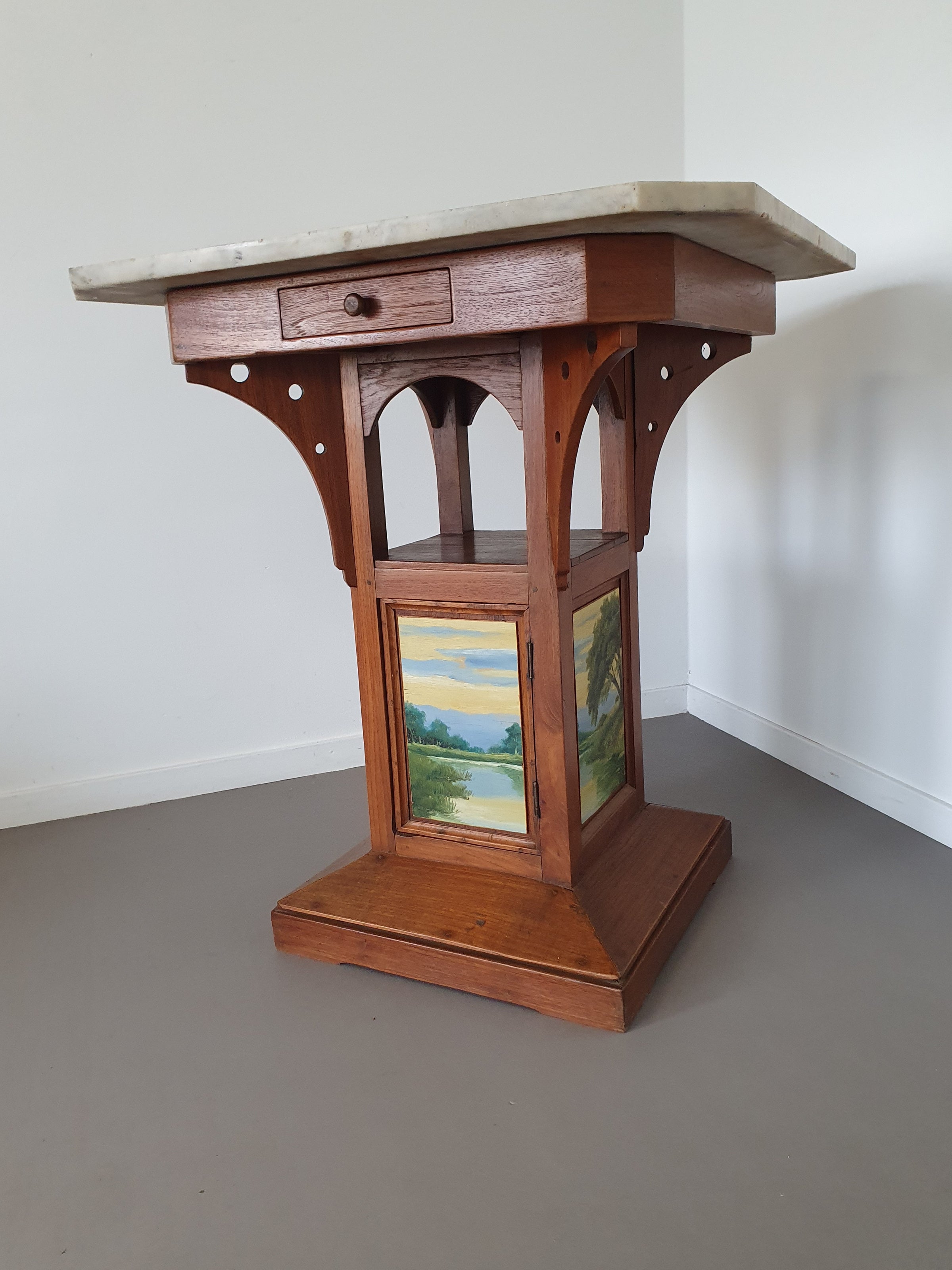 JUAL MEJA INDONESIË TAFEL / MARMEREN BLAD / betaaltafel / Betaaltafel