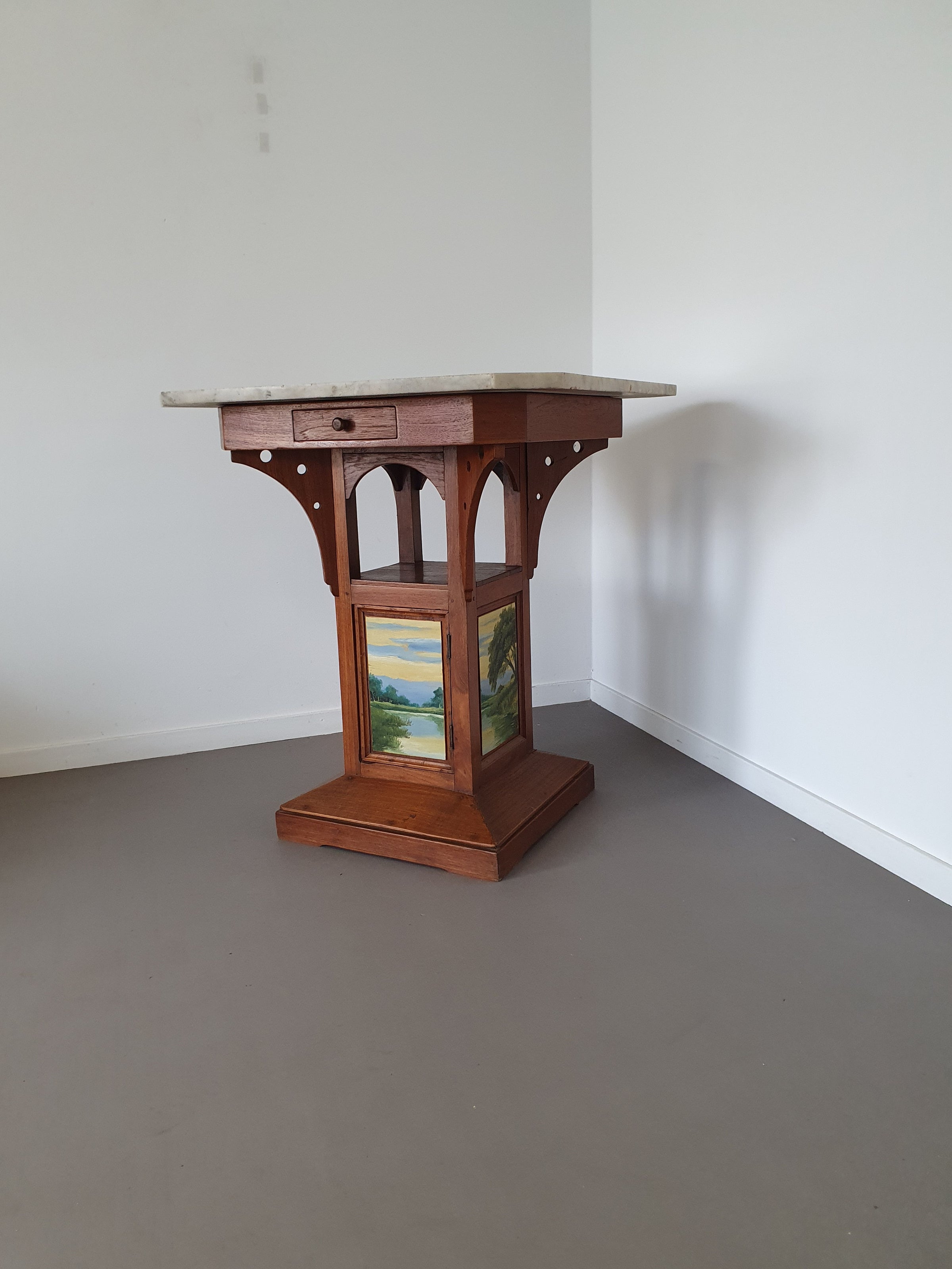 JUAL MEJA INDONESIË TAFEL / MARMEREN BLAD / betaaltafel / Betaaltafel