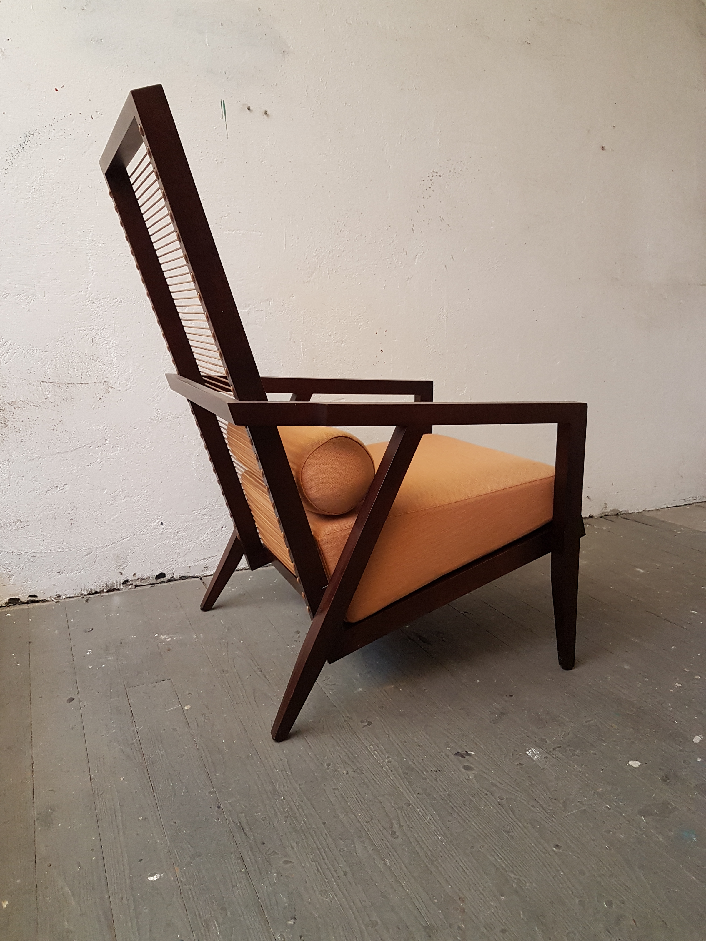 Set van 2 hoge rugleuning lounge stoelen Astoria HB - Franco Bizzozzero voor Bonacina - jaren 90