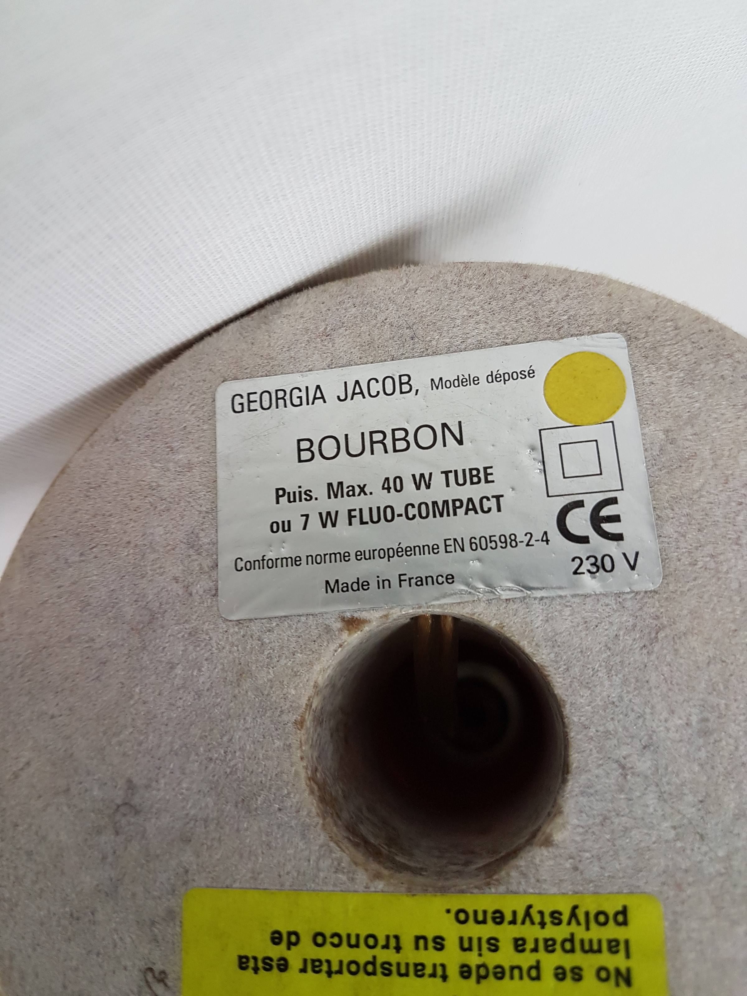 Moderne gedrapeerde fakkel tafellamp Bourbon - Georgia Jacob - Frankrijk 