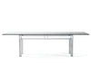 Brushed steel base Doge dining table with glass top Doge / Carlo Scarpa for Gavina Simon / 1970s