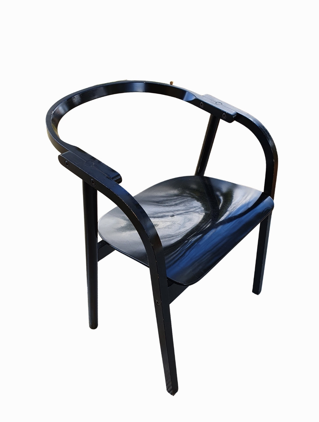 Zeldzame stoel 'Otto' voor Ibis, ontworpen door Werther Toffoloni. Voor dit ontwerp werd in 1981 een Compasso d'Oro toegekend. De stoel is zeer licht en heeft een super patina.